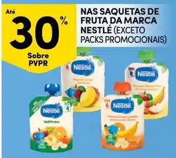 Continente saquetas de fruta da marca nestlé promoção