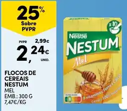 Continente Flocos de cereais nestum mel promoção