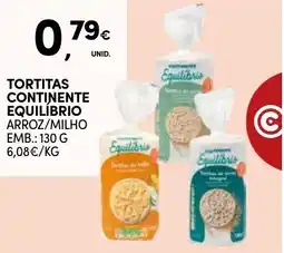 Continente tortitas continente equilíbrio arroz/milho promoção