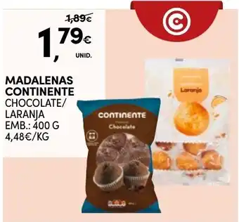 Continente Madalenas continente chocolate/laranja promoção