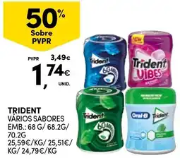 Continente trident vários sabores promoção