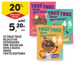 Continente truz truz bloco de atividades pré-escolar dos 3 aos 6 anos promoção