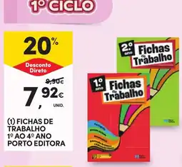 Continente Fichas de trabalho 1º ao 4º ano porto editora promoção