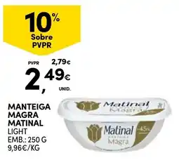 Continente Manteiga magra matinal light promoção