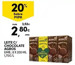 Continente Leite c/ chocolate agros promoção