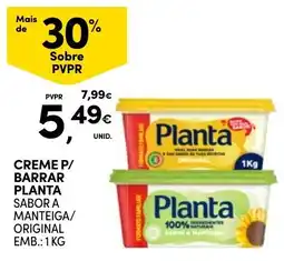 Continente Creme p/ barrar planta sabor a manteiga/ original promoção