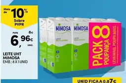 Continente Leite uht mimosa promoção