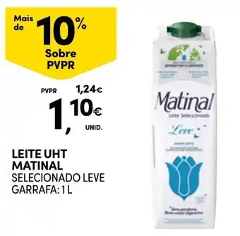Continente Leite uht matinal selecionado leve promoção