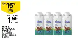 Continente Leite c/ chocolate mimosa s/ lactose promoção