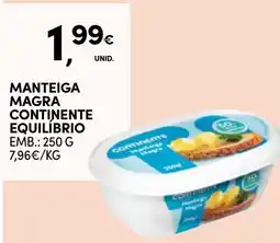 Continente Manteiga magra continente equilíbrio promoção