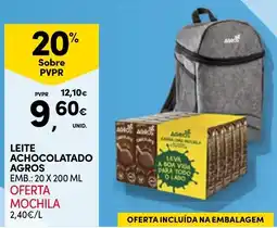 Continente Leite achocolatado agros promoção
