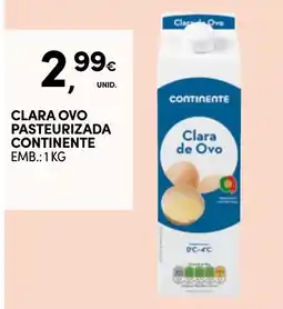 Continente Clara ovo pasteurizada continente promoção