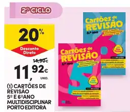 Continente Cartões de revisão 5º e 6º ano multidisciplinar porto editora promoção