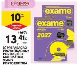 Continente Preparação prova final 2027 português e matemática 9º ano promoção