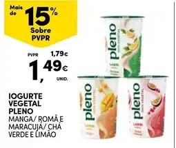 Continente Iogurte vegetal pleno manga/romã e maracujá/chá verde e limão promoção