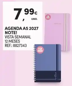 Continente Agenda a5 2027 note! promoção