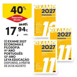 Continente exame 2027 economia e filosofia 11º ano português 12º ano promoção