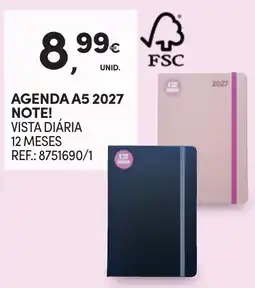 Continente Agenda a5 2027 note! promoção