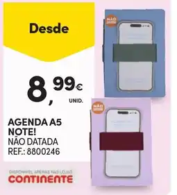 Continente Agenda a5 note! não datada promoção