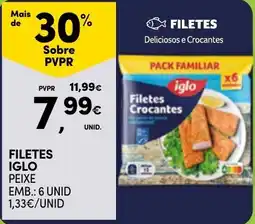 Continente filetes iglo peixe promoção