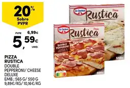 Continente Dr Oetker pizza rustica double pepperoni/ cheese deluxe promoção