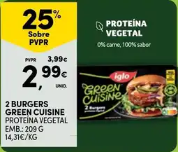 Continente 2 burgers green cuisine proteína vegetal promoção