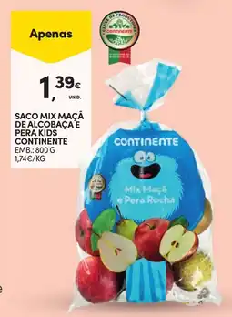 Continente Saco mix maçã e pera kids continente promoção