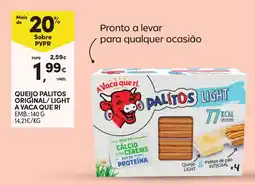 Continente Queijo palitos original/light a vaca que ri promoção