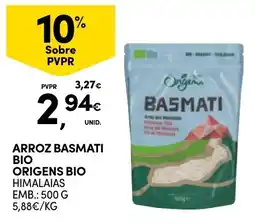 Continente Arroz basmati bio origens bio promoção