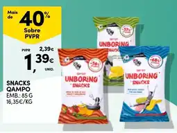 Continente Snacks campo promoção