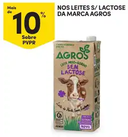 Continente Leite meio-gordo sem lactose da marca agros promoção