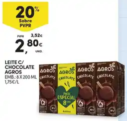 Continente Leite c/ chocolate agros promoção