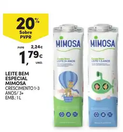 Continente Leite bem especial mimosa crescimento 1-3 anos/3+ promoção