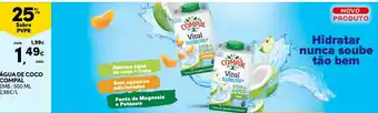 Continente Água de coco compal promoção