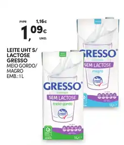 Continente Leite uht s/ lactose gresso meio gordo/ magro promoção