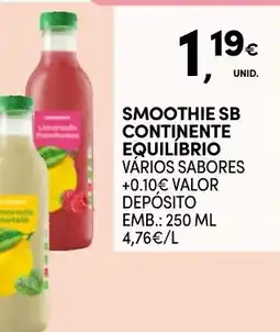 Continente Smoothie sb continente equilíbrio promoção