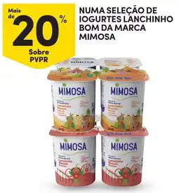 Continente Iogurtes lanchinho bom da marca mimosa promoção