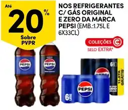 Continente refrigerantes c/ gás original e zero da marca pepsi promoção
