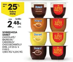 Continente Sobremesa danet chocolate/baunilha/caramelo/choco&chantilly promoção