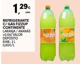 Continente Fizzup refrigerante c/ gas laranja/ananas promoção