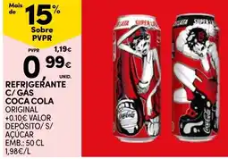 Continente Refrigerante c/ gas coca cola original promoção