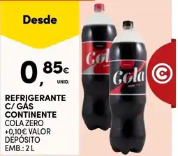Continente Cola zero promoção