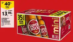 Continente cerveja c/ álcool super bock mini promoção