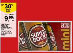 Continente Cerveja c/ álcool super bock mini promoção