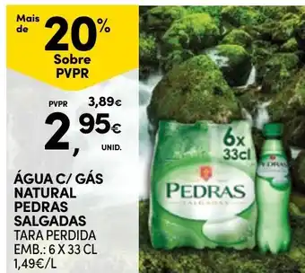 Continente Água c/ gás natural pedras salgadas promoção