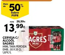 Continente Cerveja c/ álcool sagres mini promoção