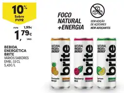Continente Bebida energética brite vários sabores promoção