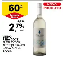 Continente vinho pera doce fresh edition, alentejo, branco promoção