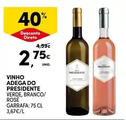 Continente vinho adega do presidente verde, branco/ rose promoção