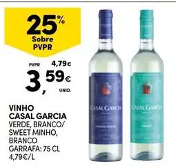 Continente vinho casal garcia verde, branco/ sweet minho, branco promoção